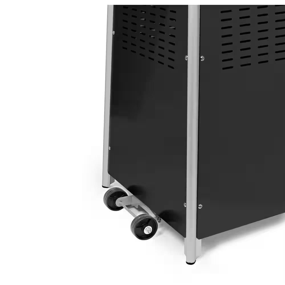 38,000 BTU Black Propane Outdoor Pyramid Patio Heater with Dancing Flames