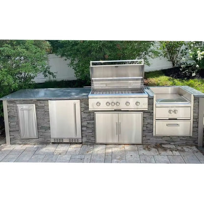 Custom Garden Outdoor Modular Kitchen Cabinets Complete Stainless Outdoor Kitchen Sturdy for Patio Commercial Use