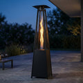 38,000 BTU Black Propane Outdoor Pyramid Patio Heater with Dancing Flames